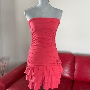 NAF NAF Strapless Coral Dress